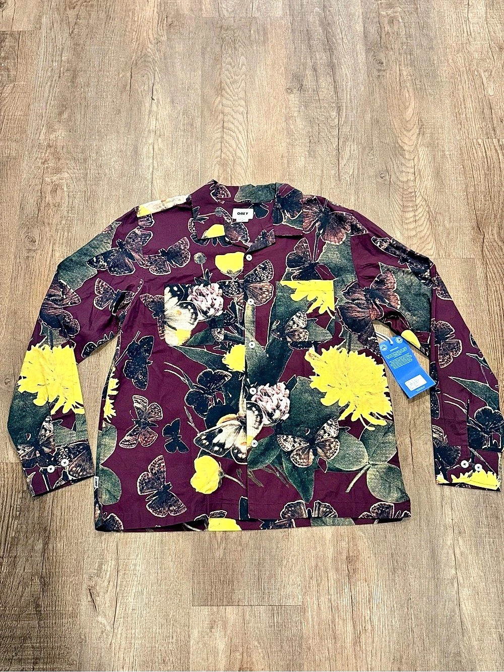 Men’s Obey Rupe Woven Shirt Floral Button-Up